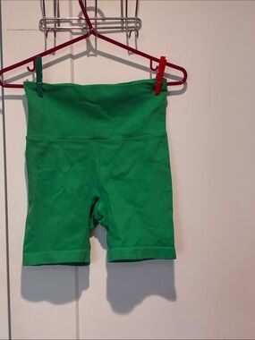 all in motion High-Waist Bike Shorts in Green. B18